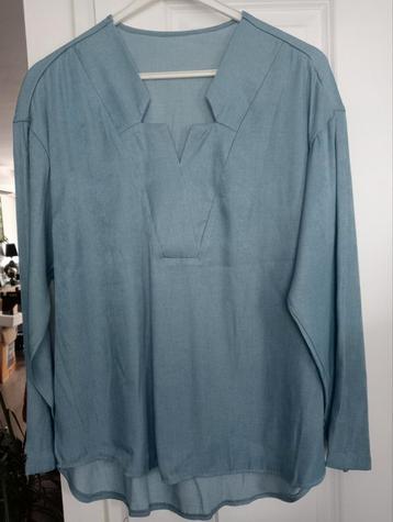 NIEUW: Leuke, vlotte SHEIN blouse, denim uitstraling maat S beschikbaar voor biedingen