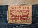 Levi's 514 W32 L32 Ingekorte Broek - 92cm, Verzenden, Gedragen, Blauw, W32 (confectie 46) of kleiner