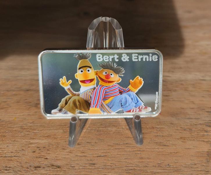 Sesamstraat 45 Jaar Bert & Ernie Zilveren Munt, Postzegels en Munten, Edelmetalen en Baren, Zilver, Ophalen of Verzenden