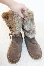 Mooie Leren Karma Of Charme Laarzen s27 (Maat 39) € 85,-, Hoge laarzen, Karma Of Charme, Bruin, Ophalen of Verzenden