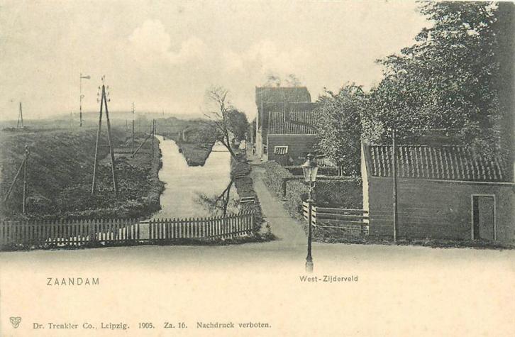 701385033 Zaandam West Zijderveld, Verzamelen, Ansichtkaarten | Nederland, Noord-Holland, Voor 1920, Verzenden