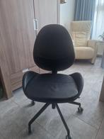 Lederen ergonomosche stoel, Huis en Inrichting, Stoelen, Ophalen, Zwart, Ergonomisch, Leer
