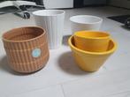 Set van 5 diverse bloempotten, Tuin en Terras, Gebruikt, Rond, Ophalen of Verzenden, Balkon
