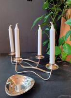 WMF Verzilverde Kandelaars & WMF Schaaltje, Ophalen of Verzenden, Zilver