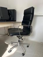 Luxe LEDEREN bureaustoel, Ophalen, Gebruikt, Zwart