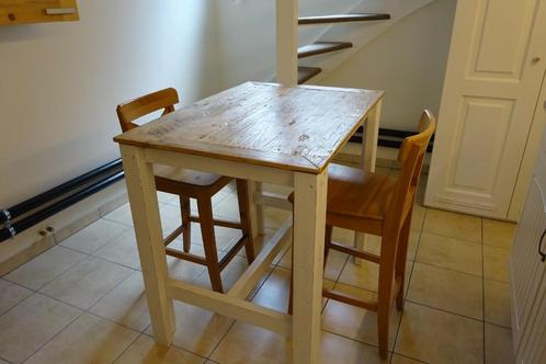 LEUKE LANDELIJKE TWEE PERSOONS BARTAFEL MET IKEA BARSTOELEN, Huis en Inrichting, Tafels | Statafels, Zo goed als nieuw, Ophalen