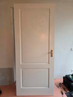 Massief houten binnendeur 210x88 cm - linksdraaiend, Ophalen, Gebruikt, 80 tot 100 cm, Binnendeur