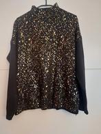 Leuke als nieuwe gebreide trui gouden details 1 maat t/m 42, Ophalen of Verzenden, Zo goed als nieuw, Maat 42/44 (L), Zwart