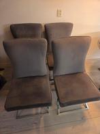 4 eetkamerstoelen - Eric Kuster style - Grijs, Ophalen, Grijs, Metaal