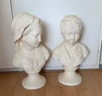 2  ART DECO BORST BEELDEN, JONGEN EN MEISJE, Antiek en Kunst, Curiosa en Brocante, Ophalen