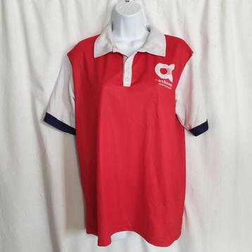 Leuke rood witte polo van Athena Amsterdam mt S beschikbaar voor biedingen