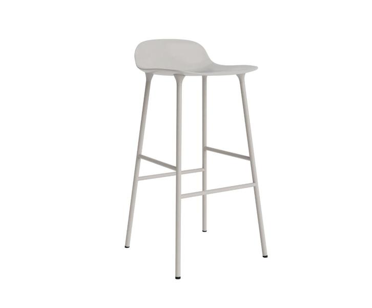 Normann Copenhagen Form stalen barkruk warm grijs €290, nu, Huis en Inrichting, Barkrukken, Nieuw, 60 tot 90 cm, 1 kruk, Ophalen of Verzenden