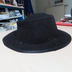 Zwart vilten hoedje maat 56  leuk voor feestje, Verzenden, Zo goed als nieuw, 56 of 57 cm (M, 7 of 7⅛ inch)