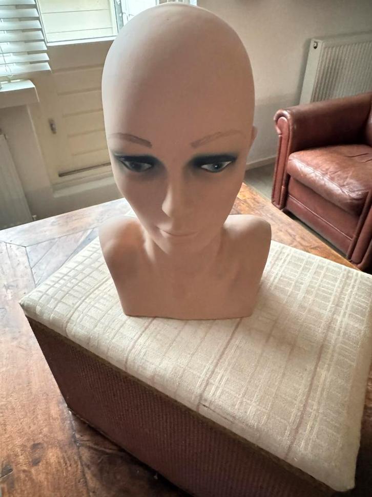 Vintage Mannequin Hoofd Etalage Hoofd Hoeden Hoofd, Huis en Inrichting, Woonaccessoires | Overige, Gebruikt, Ophalen of Verzenden