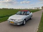 Goede, fraaie Saab 9-3 2.0i Cabriolet Automaat met rode kap!, 730 kg, 74 €/maand, Zwart, 4 cilinders