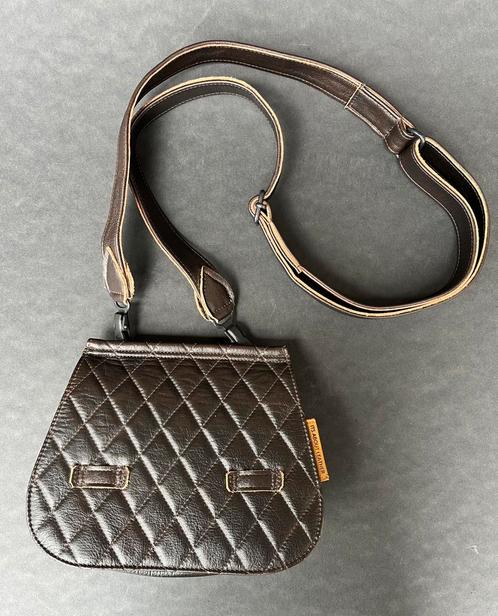Leren crossbody bag, schoudertas, clutch in donker bruin, Sieraden, Tassen en Uiterlijk, Tassen | Damestassen, Nieuw, Schoudertasje