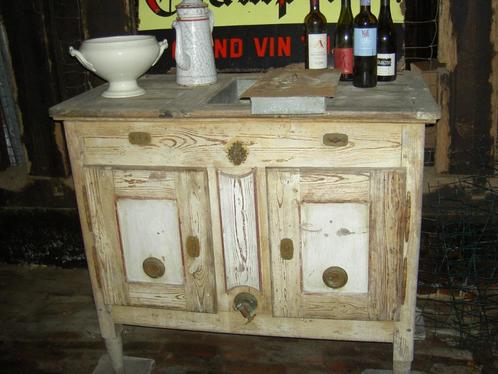Oude/antieke houten ijskast/koelkast, Antiek en Kunst, Antiek | Meubels | Kasten, Ophalen