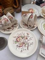 Setje kopjes en gebaksbordjes Wildrose van Maekin, Antiek en Kunst, Curiosa en Brocante, Ophalen of Verzenden