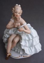 Om 1965-1970 WALLENDORF Ballerina met Spiegel Poederspons, Antiek en Kunst, Antiek | Porselein, Ophalen of Verzenden