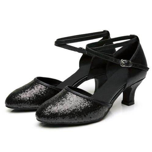Zwarte dames glitter dansschoenen dans hakken salsa tango, Kleding | Dames, Schoenen, Nieuw, Dansschoenen, Zwart, Verzenden