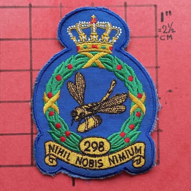 KLU PATCH EMBLEEM LUCHTMACHT OUDE 298 SQUADRON SOESTERBERG, Verzamelen, Luchtvaart en Vliegtuigspotten, Nieuw, Patch, Badge of Embleem