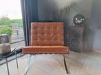 Replica Barcelona chair + hocker nieuwstaat, Ophalen, Eenpersoons, Zo goed als nieuw, Minder dan 150 cm