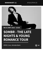 Sombr ticket, Tickets en Kaartjes, Eén persoon, Maart