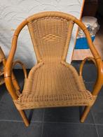 4 terrasstoelen rotan horeca, Ophalen of Verzenden, Zo goed als nieuw, Zwart, Eén