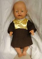 OPRUIMING poppenkleertjes Baby pop 40-43c rib jurkje 376, Ophalen of Verzenden, Nieuw, Babypop