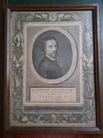 Gravure, prent in lijst van Gerard van Velzen en Philips II, Ophalen