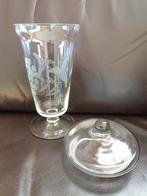 Retro Vintage Prachtig Bewerkte Glazen Bocaal Glas met Stolp, Huis en Inrichting, Woonaccessoires | Stolpen, Ophalen of Verzenden