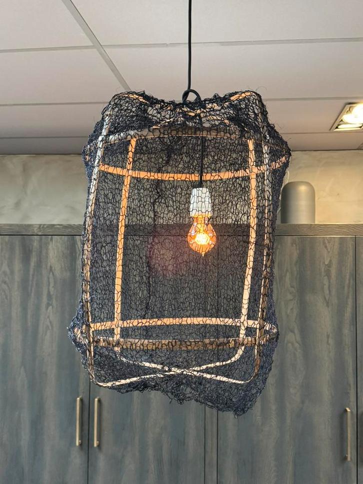 Ay illuminate hanglamp blonde sisal zwart, Huis en Inrichting, Lampen | Hanglampen, Nieuw, 50 tot 75 cm, Ophalen