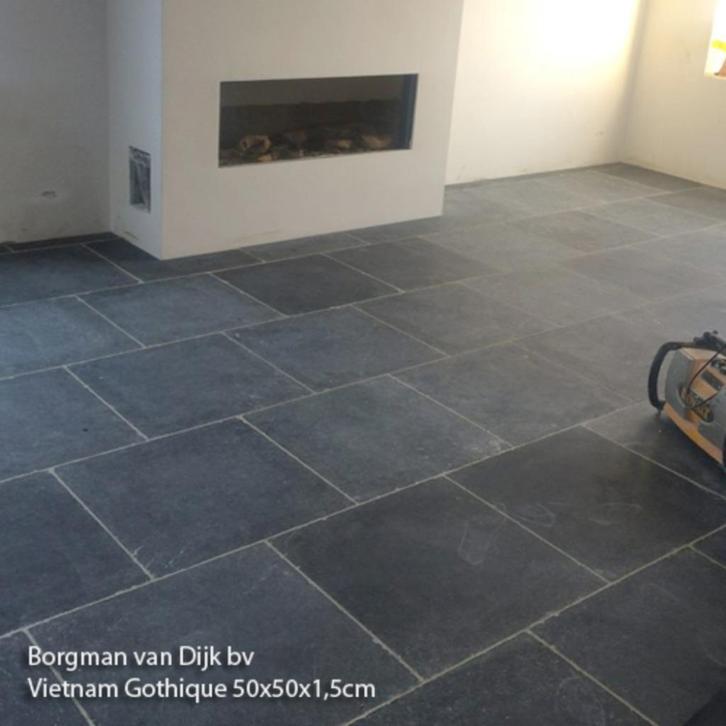 Vietnamees Hardsteen 50x50 cm landelijke stijl keukenvloer, Doe-het-zelf en Verbouw, Vloerdelen en Plavuizen, Nieuw, Plavuizen