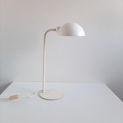 Jaren 70 bureaulamp | Vintage witte tafellamp, Huis en Inrichting, Lampen | Tafellampen, Gebruikt, Minder dan 50 cm, Metaal, Verzenden