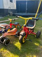 Driewieler met duwstang en twee loopfietsjes, Fietsen en Brommers, Fietsen | Driewielers, Ophalen, Zo goed als nieuw, Duwstang