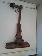 Vintage houten schaarlamp., Ophalen of Verzenden