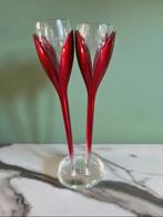 Moët & Chandon Champagne Glazen Tulip Rood, Huis en Inrichting, Glas of Glazen, Verzenden, Overige stijlen, Glas