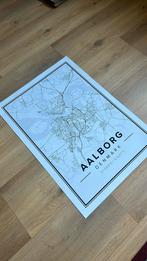 Aalborg Poster / Kaart (eventueel met lijst), Verzamelen, Posters, Met lijst, Ophalen of Verzenden, A1 t/m A3, Zo goed als nieuw