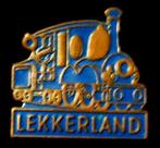 Lekkerland trein speld- blauw, Verzamelen, Speldjes, Pins en Buttons, Verzenden, Nieuw, Transport, Speldje of Pin