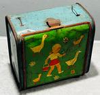 oude blikken lunchtrommel ganzenhoedster, Ophalen of Verzenden