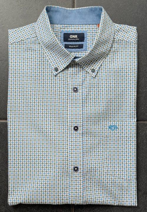 Overhemd met kleine rondjes motief, merk DNR, mt.43 XL, Kleding | Heren, Overhemden, Zo goed als nieuw, Halswijdte 43/44 (XL)
