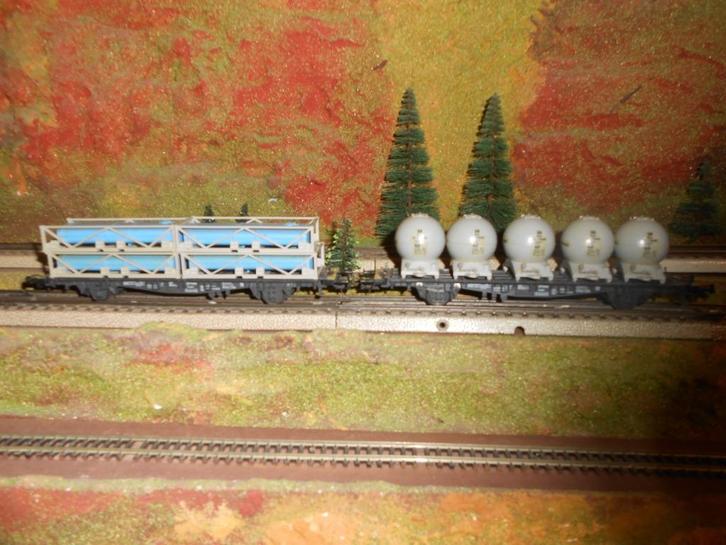 Röwa 2015 en 2020 containerwagons voor Märklin, Hobby en Vrije tijd, Modeltreinen | H0, Zo goed als nieuw, Treinset, Wisselstroom