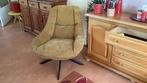 Fauteuil Lynn oker, draaistoel met zwart frame, twee maal, Huis en Inrichting, Fauteuils, Ophalen, Minder dan 75 cm, Zo goed als nieuw