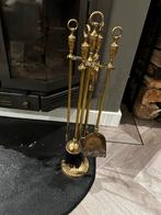 Gouden Openhaard Set - Pook, Borstel, Schep, Ophalen, Gebruikt, Vrijstaande haard, Houthaard