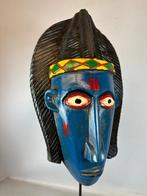 240815 Afrikaans Blauw Bozo Masker uit Mali, Antiek en Kunst, Kunst | Niet-Westerse kunst, Ophalen of Verzenden