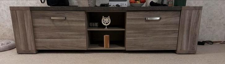 Moderne TV-plank -, Huis en Inrichting, Kasten | Televisiemeubels, Gebruikt, Minder dan 100 cm, 200 cm of meer, 50 tot 75 cm, Overige houtsoorten