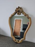 Prachtige goudkleurige brocante spiegel, Antiek en Kunst, Ophalen of Verzenden