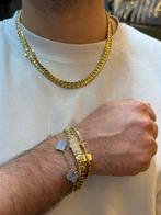 18KT Goud - 43.2 Gram - CUBAN - Armband + Ketting, Sieraden, Tassen en Uiterlijk, Ophalen, Nieuw, Goud