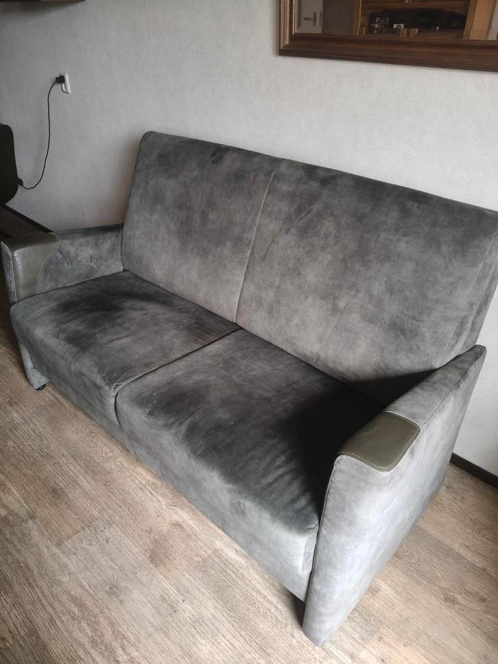 Senioren bankstel groen, Huis en Inrichting, Banken | Sofa's en Chaises Longues, Zo goed als nieuw, 75 tot 100 cm, Ophalen of Verzenden