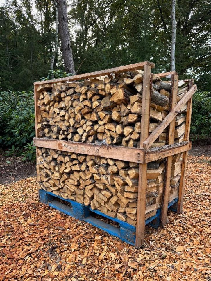 Droog eiken haardhout – stookklaar 2025/2026 – Salland, Tuin en Terras, Haardhout, Blokken, Eikenhout, 6 m³ of meer, Ophalen